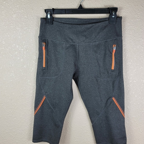 fabletics women leggings Sz S Gray With Orange - Picture 5 of 5